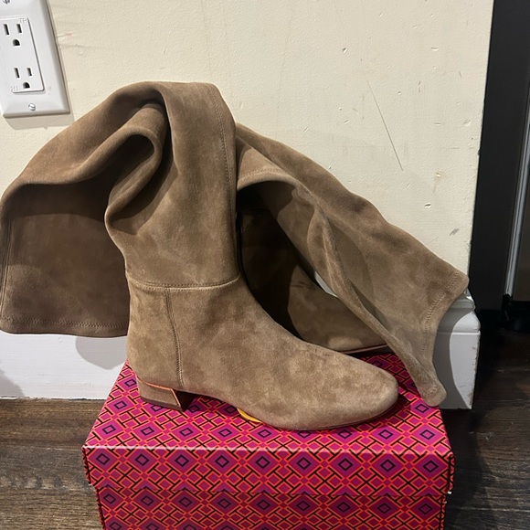 Tory Burch Brown Over the Knee Boots
